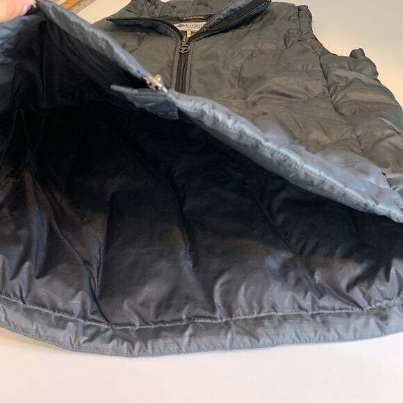 Columbia Vest Women L Large Gray Titanium Tech Interchange Down Insulated Zip Up - Picture 10 of 12